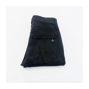 Rag & Bone High Rise Ankle Skinny Black Denim Jeans SZ24